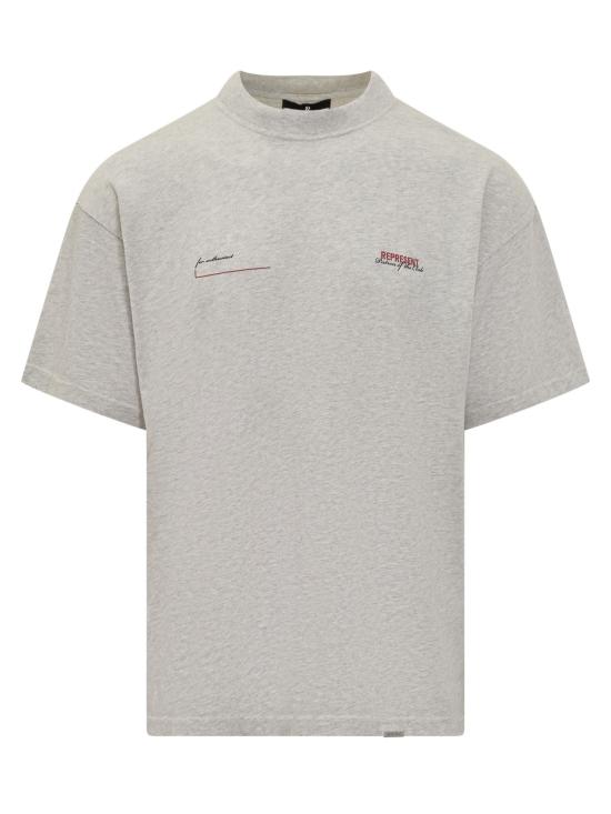 26SS 리프레젠트 반팔 티셔츠 MLM4274 30 CREAM MARL