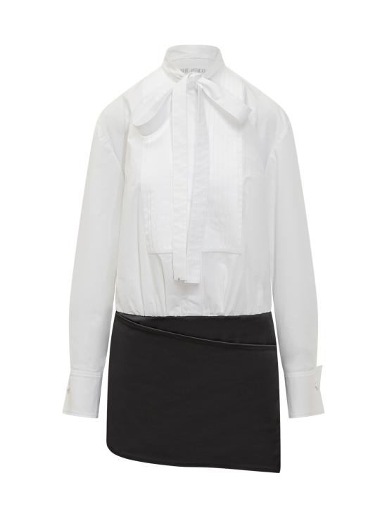 26SS 디 아티코 미디 원피스 260WCA00461MIX067AA 020 WHITE BLACK