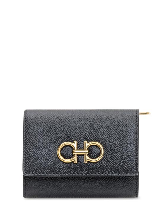 26SS 살바토레 페라가모 간치니 3폴드 반지갑 220862 779894 NERO