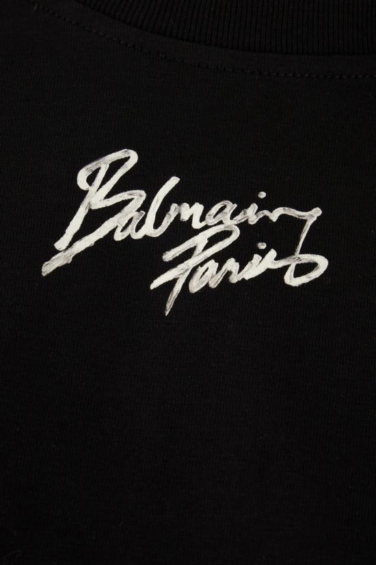 26SS 발망 반팔 티셔츠 GF1EE005BD40 EAB NOIR BLANC - BALMAIN