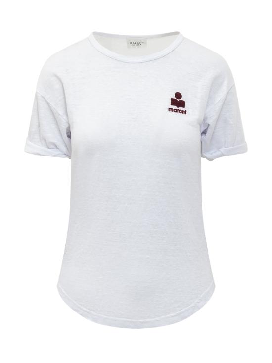 26SS 이자벨마랑에뚜왈 반팔 티셔츠 26PTS0315FAA1N09E WHBY WHITE BURGUNDY