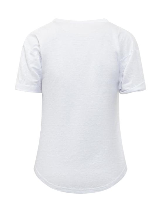 26SS 이자벨마랑에뚜왈 반팔 티셔츠 26PTS0315FAA1N09E WHBY WHITE BURGUNDY - ISABEL MARANT ETOILE