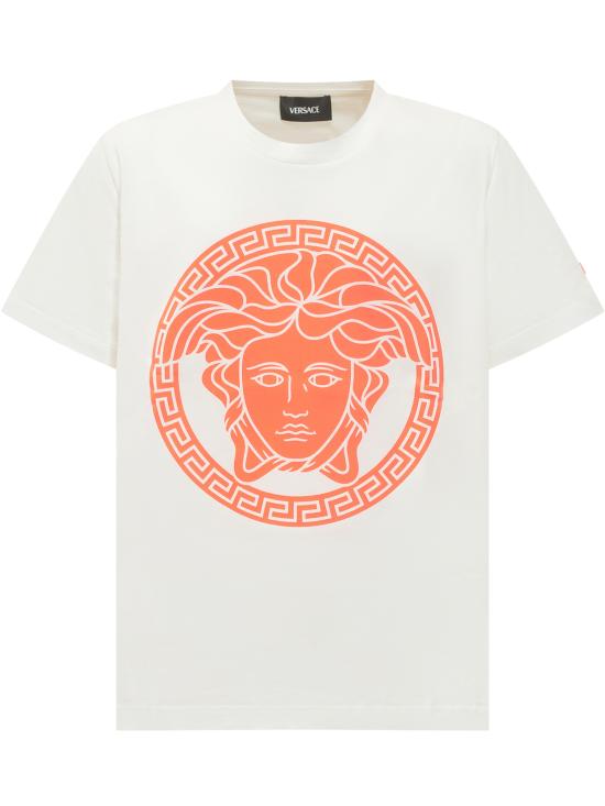 26SS [키즈] 베르사체 티셔츠 10183421A16957 2W830 WHITE ORANGE
