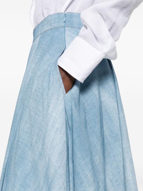 26SS 에르마노 설비노 미디 스커트 D482O355AP EMYS4217 Clear Blue - ERMANNO SCERVINO