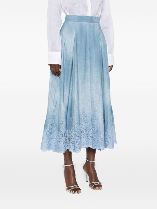 26SS 에르마노 설비노 미디 스커트 D482O355AP EMYS4217 Clear Blue - ERMANNO SCERVINO