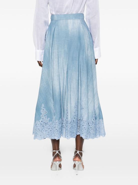 26SS 에르마노 설비노 미디 스커트 D482O355AP EMYS4217 Clear Blue - ERMANNO SCERVINO