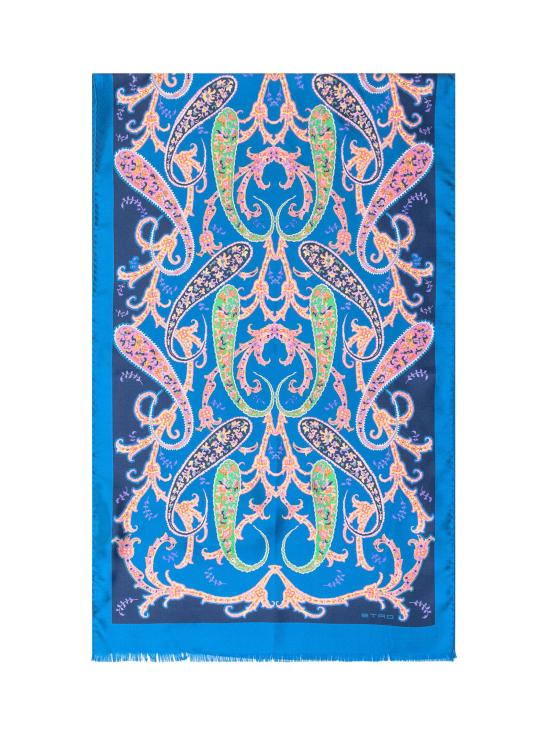 26SS 에트로 머플러/스카프 WATA0005AKE07 X0880 STAMPA FDO BLU