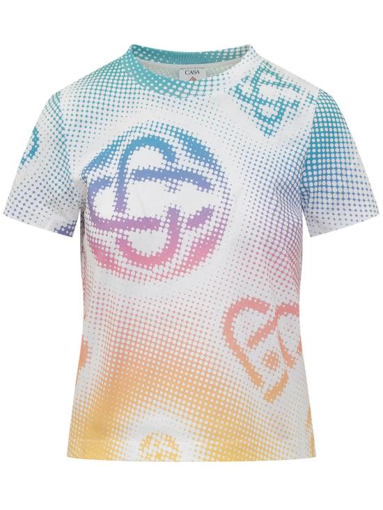 26SS 카사블랑카 반팔 티셔츠 WSP26JTS020 03 MULTICOLORE