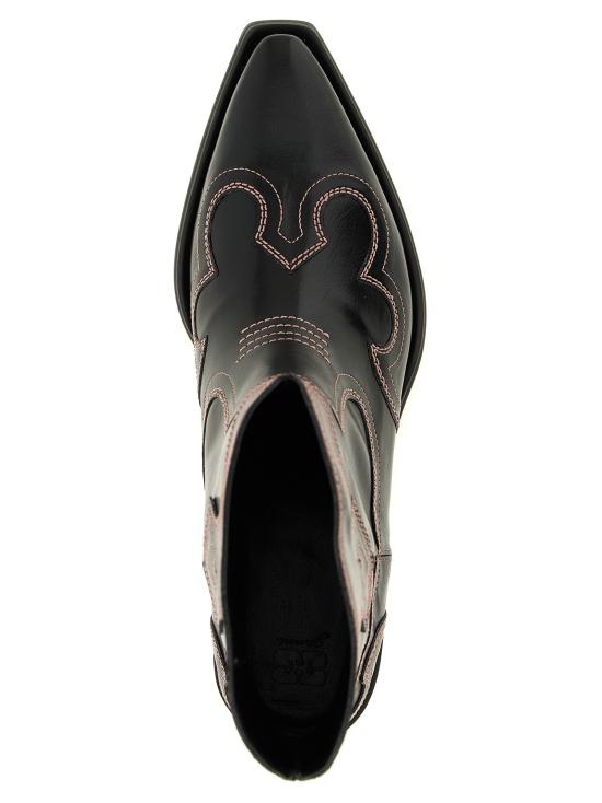 26SS 가니 로우 샤프트 임브로이더드 웨스턴 부츠 B1010028475 - GANNI