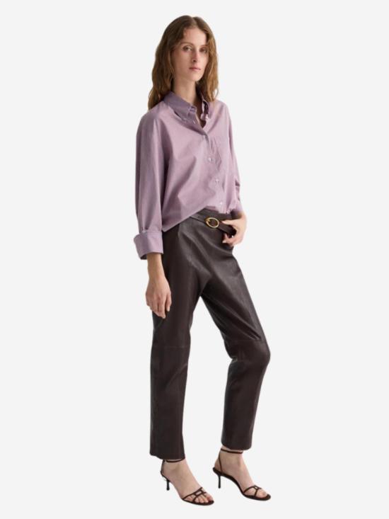  티더블유피 크롭 팬츠 타운십 로건 가죽 바지 - TWP