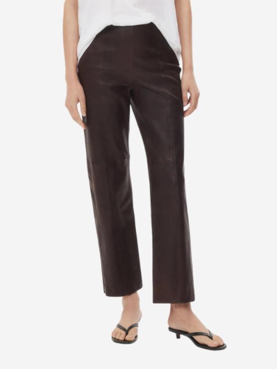  티더블유피 크롭 팬츠 타운십 로건 가죽 바지 - TWP