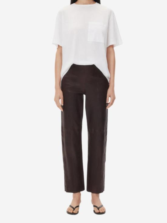  티더블유피 크롭 팬츠 타운십 로건 가죽 바지 - TWP