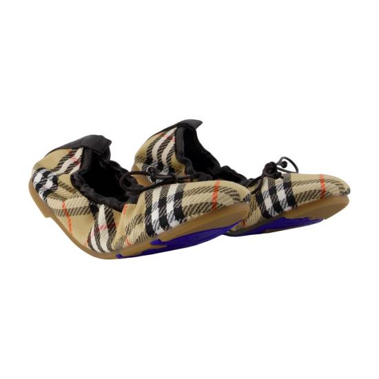 26SS 버버리 체크 레더 폰 발레리나 8121103 B9368 multicolor - BURBERRY