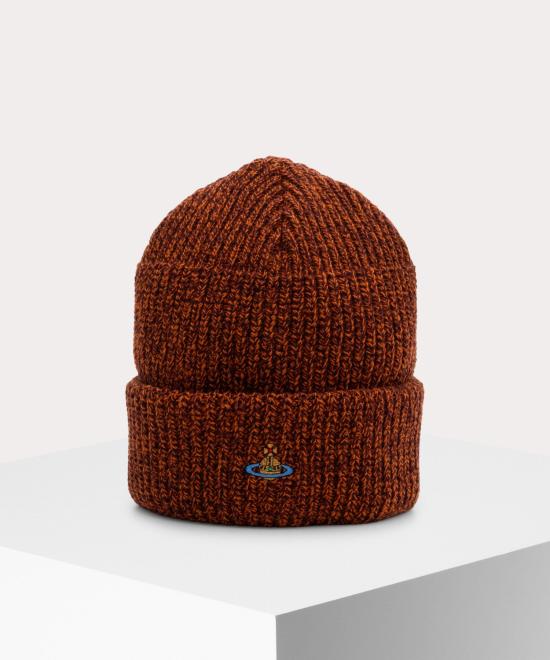 25FW 비비안웨스트우드 ORB 로고 자수 스포티 비니 8102000AK0065F401 ORANGE DOM