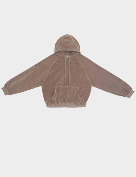  베이스레인지 스웨터 Baserange 림 라글란 후디 Tecto 브라운