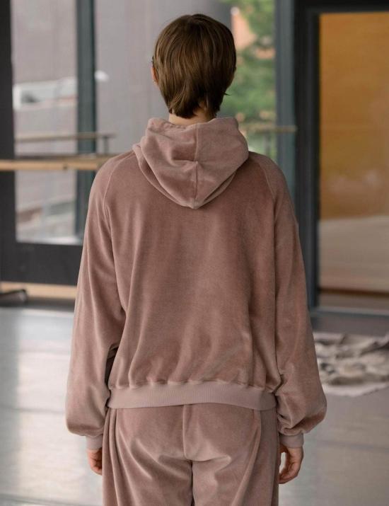  베이스레인지 스웨터 Baserange 림 라글란 후디 Tecto 브라운 - BASERANGE