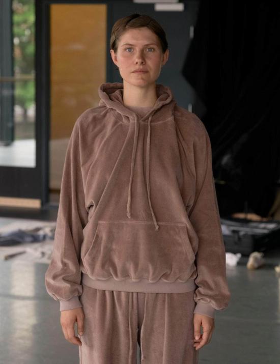  베이스레인지 스웨터 Baserange 림 라글란 후디 Tecto 브라운 - BASERANGE