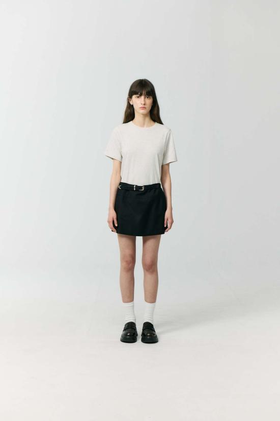  던스트 숏 스커트 마이크로 미니 스커트 블랙 - DUNST