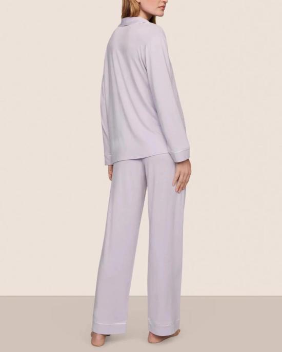  에버제이 라운지 웨어 지젤 롱 잠옷 세트 시슬/아이보리 - EBERJEY