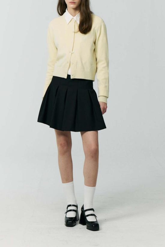  던스트 숏 스커트 미니 플리츠 스커트 블랙 - DUNST