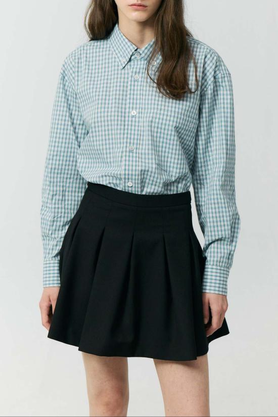  던스트 숏 스커트 미니 플리츠 스커트 블랙 - DUNST