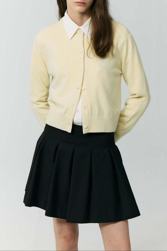  던스트 숏 스커트 미니 플리츠 스커트 블랙 - DUNST