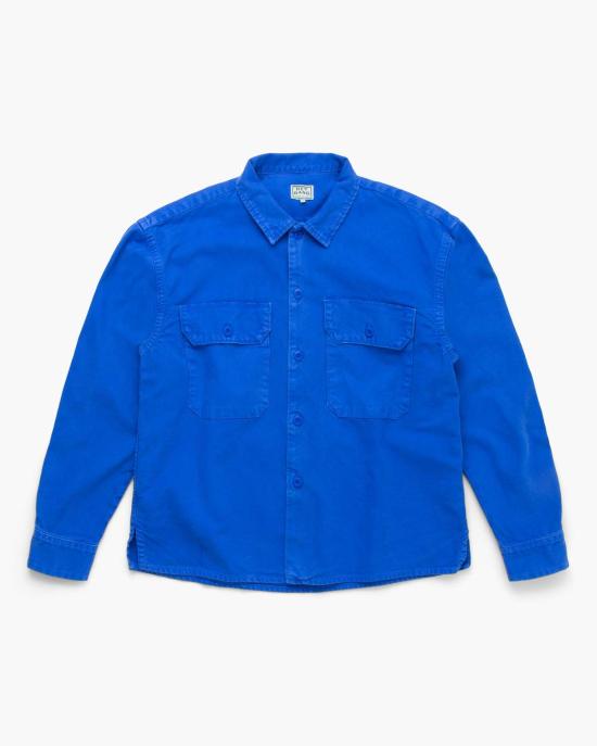  헤이갱 셔츠 안녕하세요 여러분! 작업 셔츠 상의, 연보라색