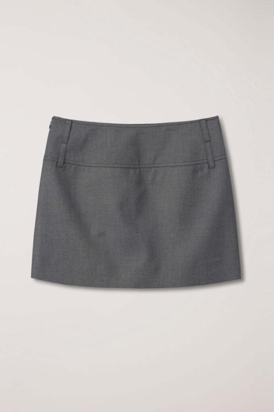  던스트 숏 스커트 마이크로 미니 스커트 그레이 - DUNST
