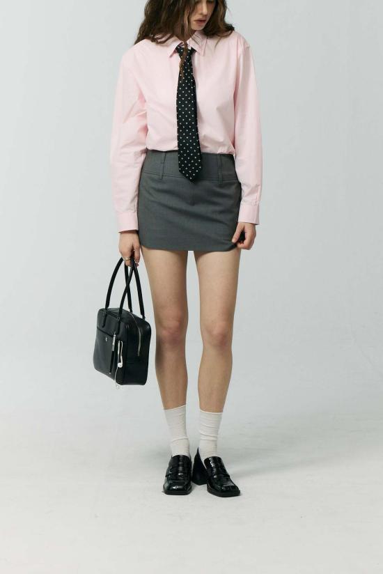  던스트 숏 스커트 마이크로 미니 스커트 그레이 - DUNST