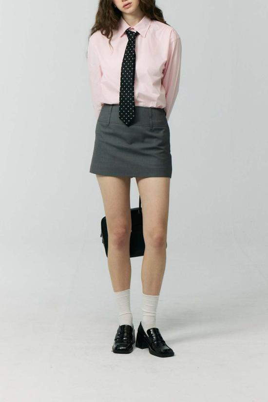  던스트 숏 스커트 마이크로 미니 스커트 그레이 - DUNST