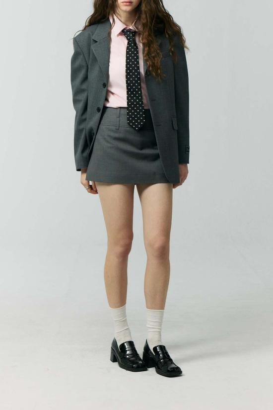  던스트 숏 스커트 마이크로 미니 스커트 그레이 - DUNST