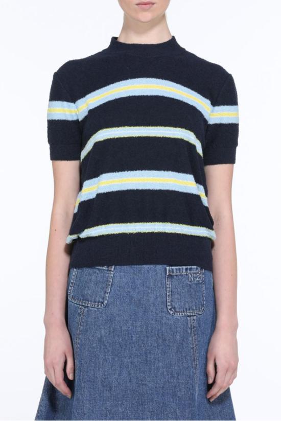  누메로벤투노 블라우스 No21 SS 크루 니트 클래식 블루 - N°21