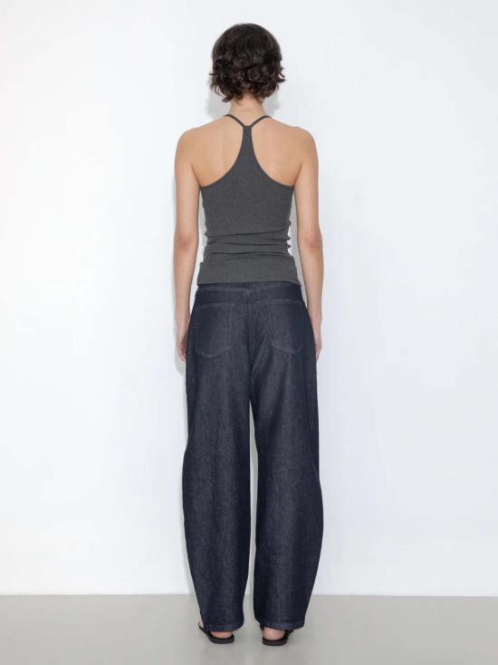  Cubic 데님 팬츠 큐빅 패널 디자인의 루즈핏 와이드 레그 테이퍼드 진 - OTHER BRANDS