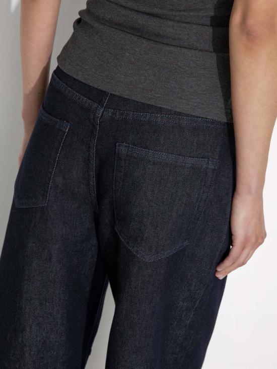  Cubic 데님 팬츠 큐빅 패널 디자인의 루즈핏 와이드 레그 테이퍼드 진 - OTHER BRANDS