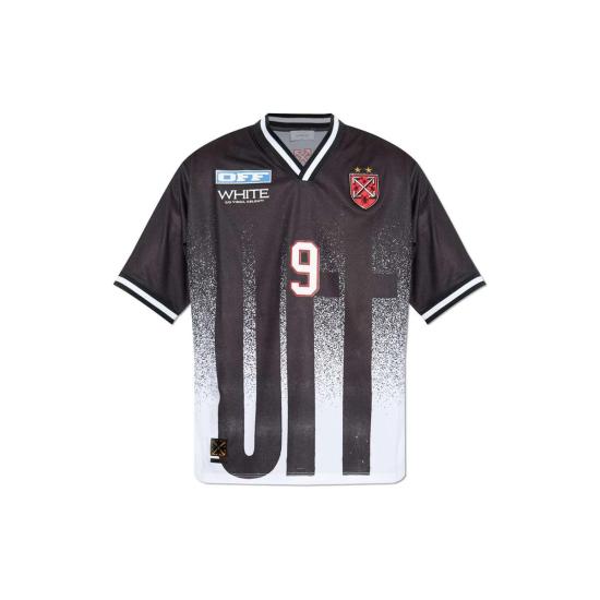  오프화이트 반팔 티셔츠 오프 화이트 빅 오프 그라데이션 축구  블랙/화이트