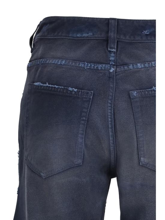 26SS 발렌시아가 커브드 Waist 팬츠 848019TTW64 8074 BLUE - BALENCIAGA