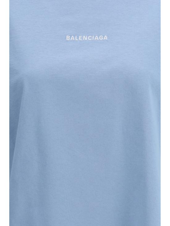 26SS 발렌시아가 백 미디엄 핏 티셔츠 850990TTVJ1 4773 LIGHT BLUE - BALENCIAGA