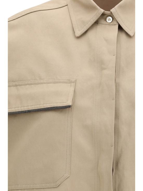 26SS 브루넬로 쿠치넬리 셔츠 ML597EM906 C631 BEIGE - BRUNELLO CUCINELLI