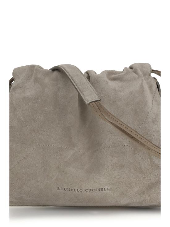 26SS 브루넬로 쿠치넬리 스웨이드 BC 듀오 파우치 백 MBDLD2808 C5859 GREY - BRUNELLO CUCINELLI