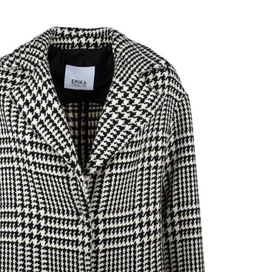 25FW 에리카 카발리니 코트 P5WN01 PDPBN WHITE BLACK - ERIKA CAVALLINI