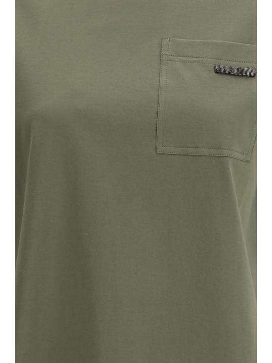 26SS 브루넬로 쿠치넬리 반팔 티셔츠 M0T81EC710 C9253 GREEN - BRUNELLO CUCINELLI