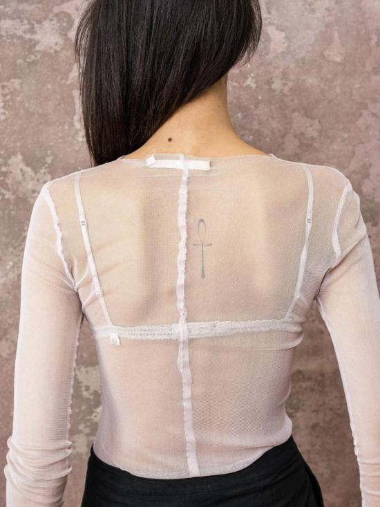  Sula Clothing LTD. 반팔 티셔츠 술라 클로딩(Sula Clothing Ltd.) 슬래시넥 실크 튤 티셔츠 - OTHER BRANDS