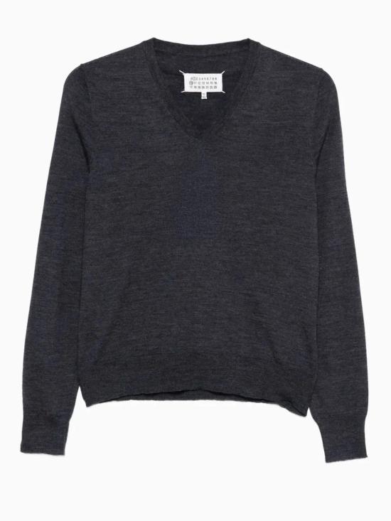 25FW 마르지엘라 V넥 니트 S51HN0004M13147 457 DARK BLUE