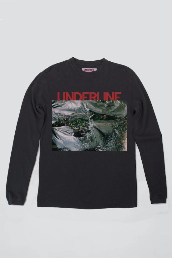  Underline 긴팔 티셔츠 언더라인 긴팔 셔츠 블랙 - OTHER BRANDS