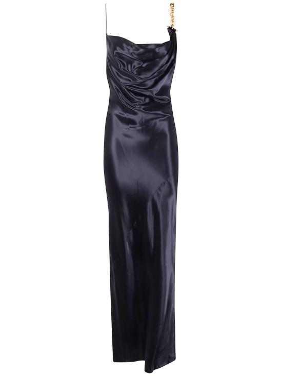 26SS 발망 롱 원피스 GF1RN340VI60 0PA BLACK