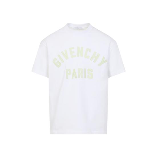 26SS 지방시 반팔 티셔츠 BM71NK3YRS 115 WHITE GREEN - GIVENCHY