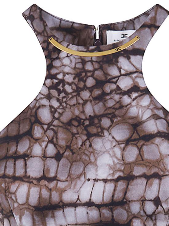 26SS 엘리자베타프랜치 미디 원피스 AB89161E2 644 COCOA - ELISABETTA FRANCHI