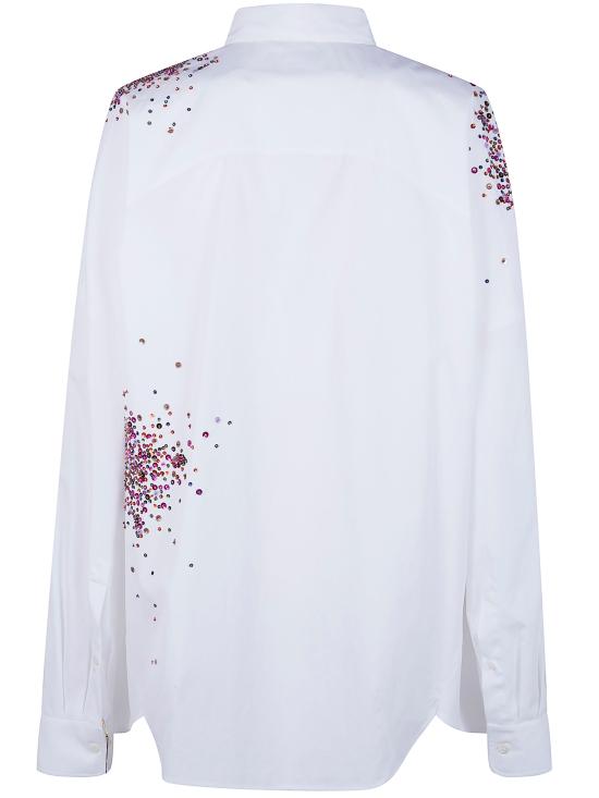 26SS 드리스 반 노튼 임벨리시드 코쿤 셔츠 261 130759 3314 001 WHITE - DRIES VAN NOTEN