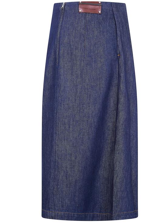 26SS 드리스 반 노튼 미디 스커트 261 130863 3385 507 INDIGO - DRIES VAN NOTEN