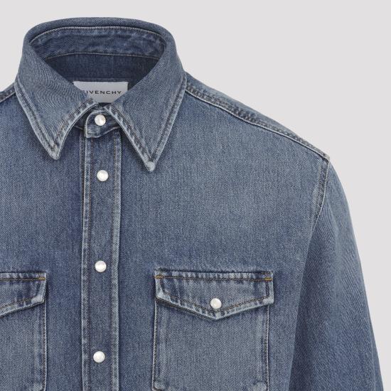 26SS 지방시 긴팔 셔츠 BM616V5YD3 420 MEDIUM BLUE - GIVENCHY